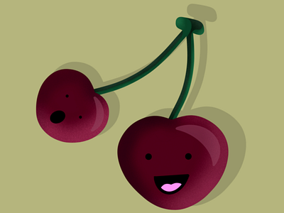 CHERRY art artistic artwork cherry food fruits funny illustration procreate procreateapp shadow