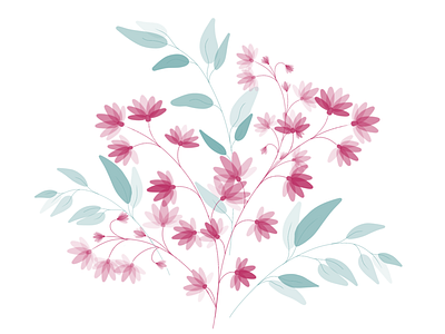 S E N S I T I V E botanic digitaldrawing flower graphic graphicdesign leaves procreate sensitive