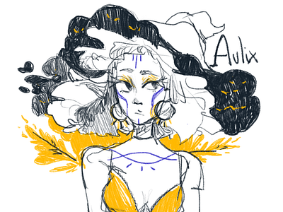 aulix the golden witch characterdesign illustration procreate witch witchy