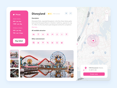 Amusement park "Adventure Mood" - Park detail page adventure amusement park concept design entertainment fun ui web