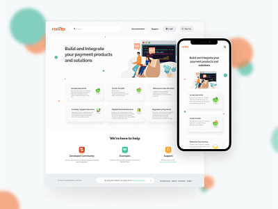 Remita DevCenter landing page developer glassmorphism landing page mobile design neumorphism ui ui design web design website