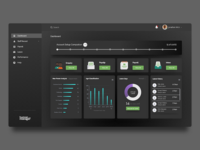 Dark themed UI app dark dark theme dashboard design payment payroll ui uidesign
