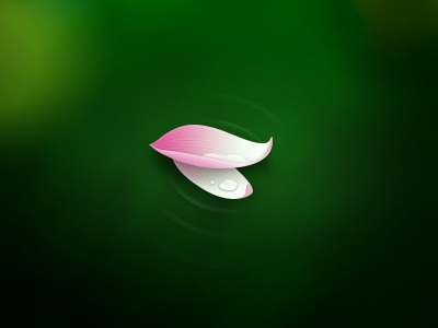 Lotus china design drawing drops green hyperrealism icon lotus petal pink realistic ripple