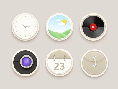 Theme clean concise design icon moble realistic theme interface ui