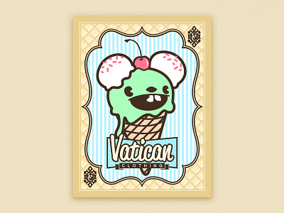 Ice Cream Gummi cute gummi bear ice cream ice cream cone illustration waffle