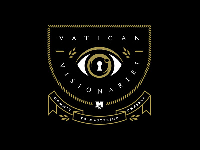 Visionaries apparel clothing eye flat gold illustration vatican vector