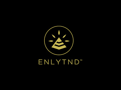 Enlytnd Logo branding cannabis enlightened enlytnd eye icon illuminate illustration leaf logo pyramid weed