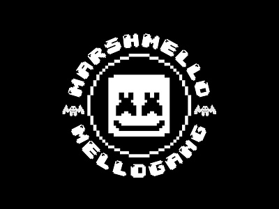 Marshmello Pixel Mellogang edm electronic illustration illustrator marshmallow marshmello pixel vector