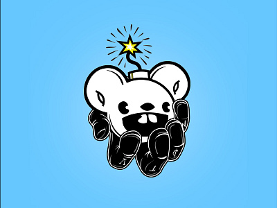 Gummi Bomb bear bomb brand branding cute funny glove illustration logo vatican vector