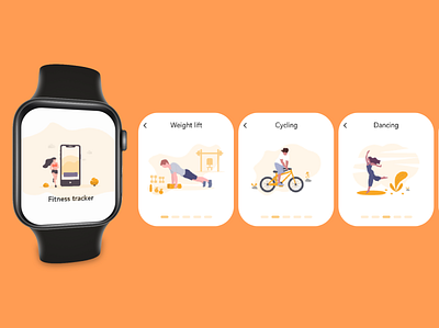 Fitness tracker app apple watch apple watch design design ui ux design visual design xd xddailychallenge