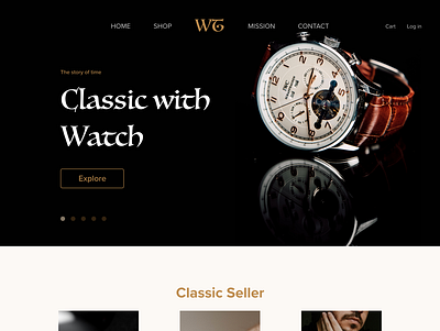 e commercial website_a watch store e commercial interactiondesign productdesign ux design visual design watch web web design website xd xd animation xd design xdcreativechallenge xddailychallenge