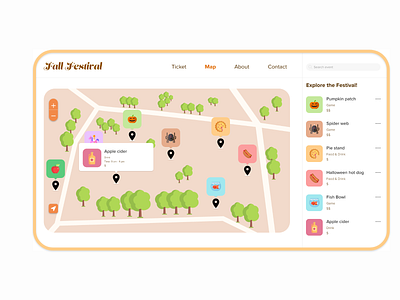 Fall festival design interactiondesign productdesign ux design visual design web webdesign xd xdcreativechallenge xddailychallenge