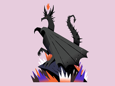 Dragon beast character fire fireart illustration textures