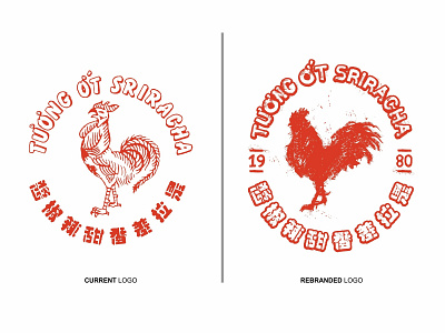 RE-Design Sriracha hot sauce art branding company branding corporate branding design illustration logo logo a day vector vector art