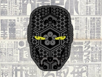 japanese pattern Iron Man ai art branding design icon illustration logo logo a day vector vector art