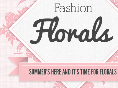 Fashion Florals color colour ecommerce retail typography website