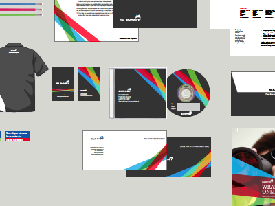 Brand concept brand branding business card colour letterhead ribbons