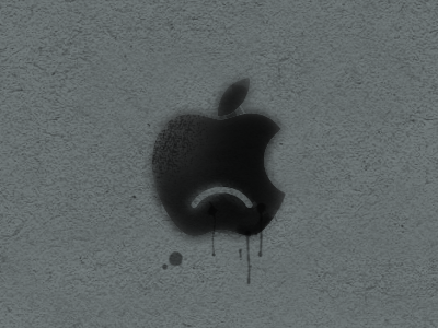 Sad Apple apple graffiti steve jobs