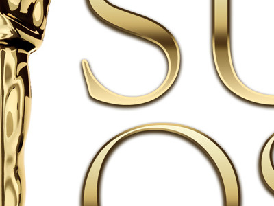 Oscars Logo gold metallic type