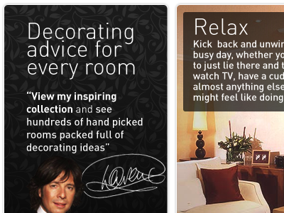 Celeb endorsed room finder concept celebrity ecommerce web design lifestyle
