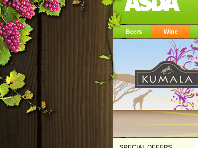 ASDA Beers, Wines and Spirits Concept ecommerce retail website