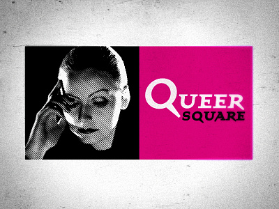 Queer Square - logo bw greta garbo lines logo photo queer square