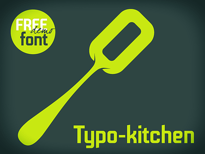 Free demo font: Kapak download font free typo kitchen typo spoon typokitchen типокујна