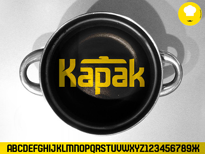Font Kapak Logo cover font free font kapak lid logo pot tipokujna typokitchen yello типокујна