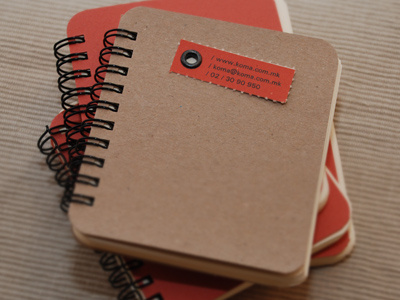 Promotional Pocket Notebook cover metal stud metal wire notebook pocket recucled paper
