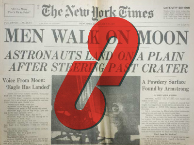 69 > me on the earth & man on the moon 1969 69 earth logo moon the new york times typography