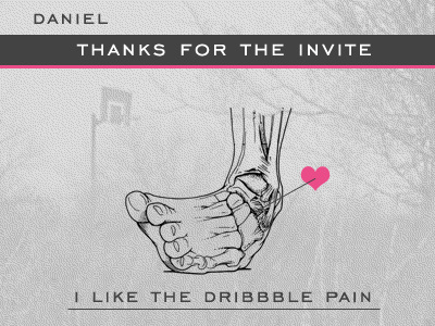 I like the dribbble pain :) basketball daniel dribbble injury invite janev like thanks