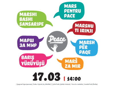 March for Peace date event hand march peace poster