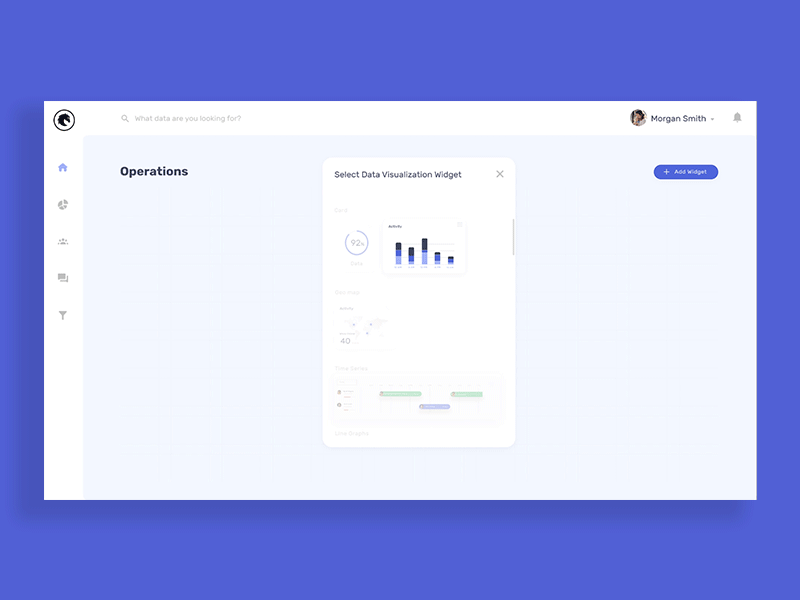 Dashboard UI Animation app bar chart dashboard data data visualization graph animation graphs kpi operations stats ui ux