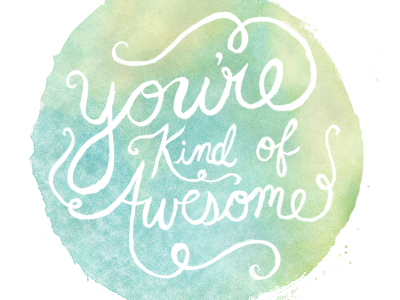 You're Awesome awesome card lettering thank you thanks watercolor youre awesome