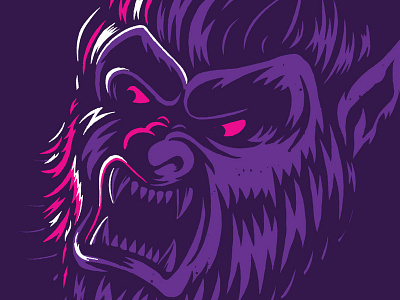 Wolf design illustration poster wolf wolfman