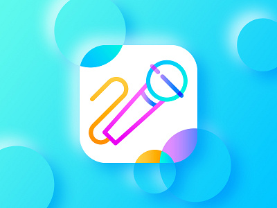 Karaoke mic icon app app store icon icon design ios mic microphone music music app sing