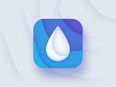 Drop icon for water tracker app app design app store drop fitness health icon icon design logo tracker water