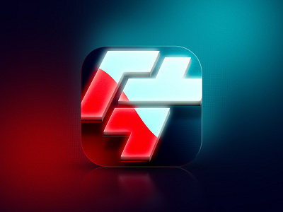 Puzzle game icon app app store china design game hieroglyph icon icon design neon puzzle puzzles retro retrowave