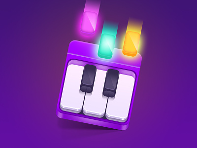 Piano game app app store design game icon icon design illustration music piano