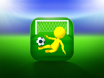 Cool Goal icon app ball character field football game goal icon icon design soccer sport
