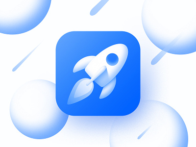 Rocket Icon app app store cosmos icon icon design illustration planet rocket star