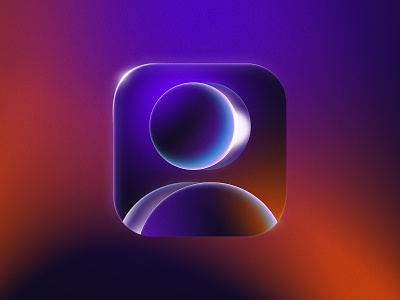 Avatar Icon app app store avatar glass gradient icon icon design illustration mobile