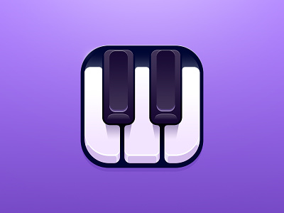 Piano Keys Icon app app store game icon icon design illustration keys mobile app icon music piano
