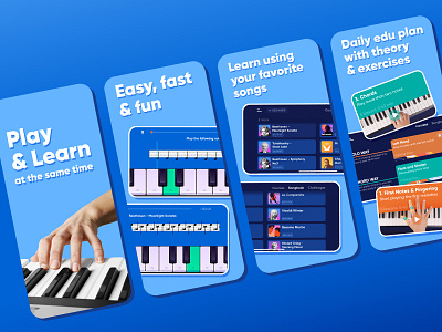 Piano App Store Screenshots app app store icon design music piano screenshots