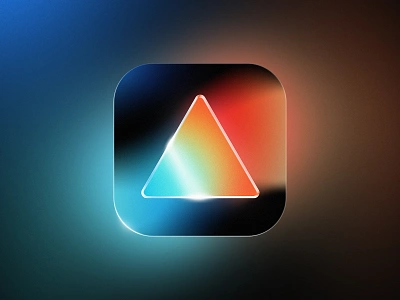 Triangle Icon 90s app app store icon icon design illustration retro triangle vhs