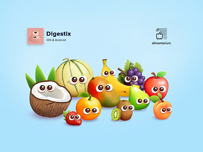 Digestix - Fruits android art direction fruits game illustration ios