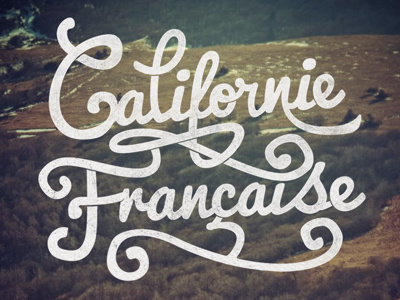 Californie Française Logo logo script vintage