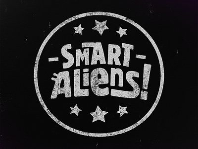 Smart Aliens - Stamp Logo