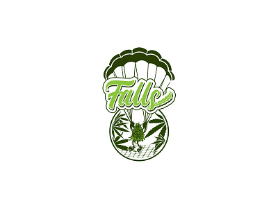 Falls Logotype & Marks for Packaging Label branding buds cannabis falls hemp logo illustration label label design label packaging logo logo design logomarks logotype packaging paratroopers