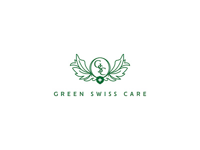 Green Swiss Care Logo brand branding canna cannabis cannabis logo cbd cbd logo graphicdesign green swiss care hemp oil hemp oil product logo logo design logomark logotype